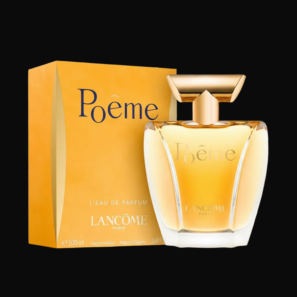 Lancôme Poême Eau de Parfum 100 ml box and perfume bottle for women