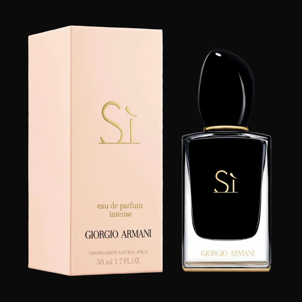 Armani Si Intense Eau De Parfum 50 ml discontinued black bottle box and perfume bottle for women