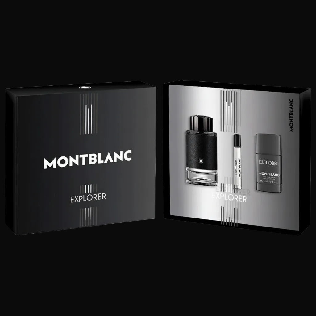 Montblok Exploder Mont Blanc Explorer 3-Piece Gift Set For Men – Western Perfumes