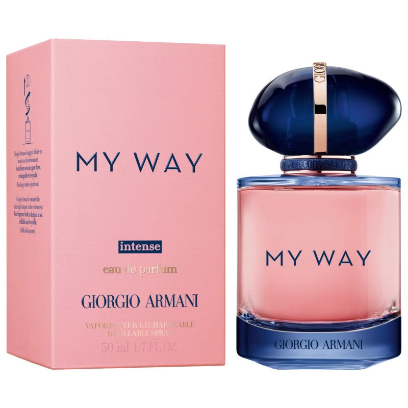 Armani My Way Intense Eau de Parfum 50 ml box and perfume bottle for women