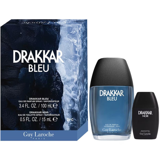 Guy Laroche Drakkar Bleu 2-Piece Gift Set with 100 ml Drakkar Bleu and 15 ml Drakkar Noir for men