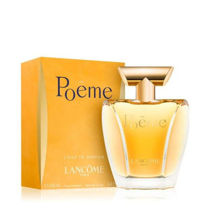 Lancôme Poême Eau de Parfum 100 ml box and perfume bottle for women