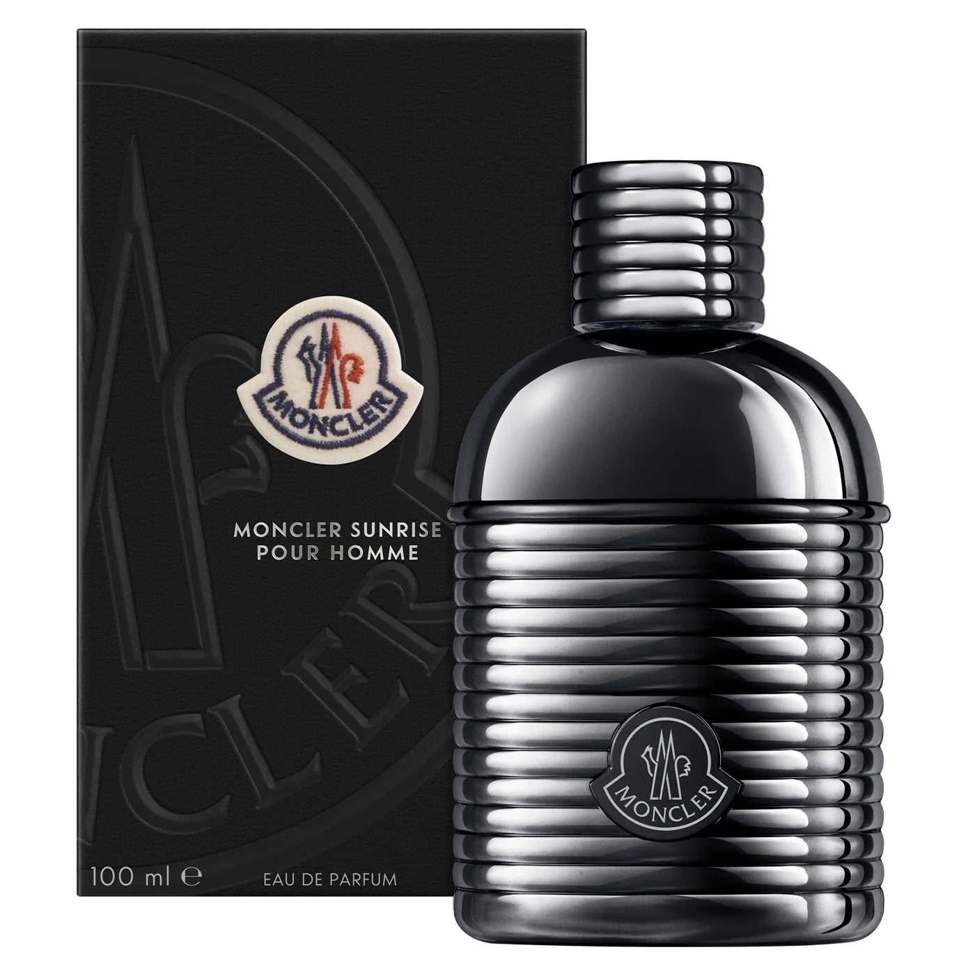 Moncler Sunrise Pour Homme Eau de Parfum 100 ml box and perfume bottle for men