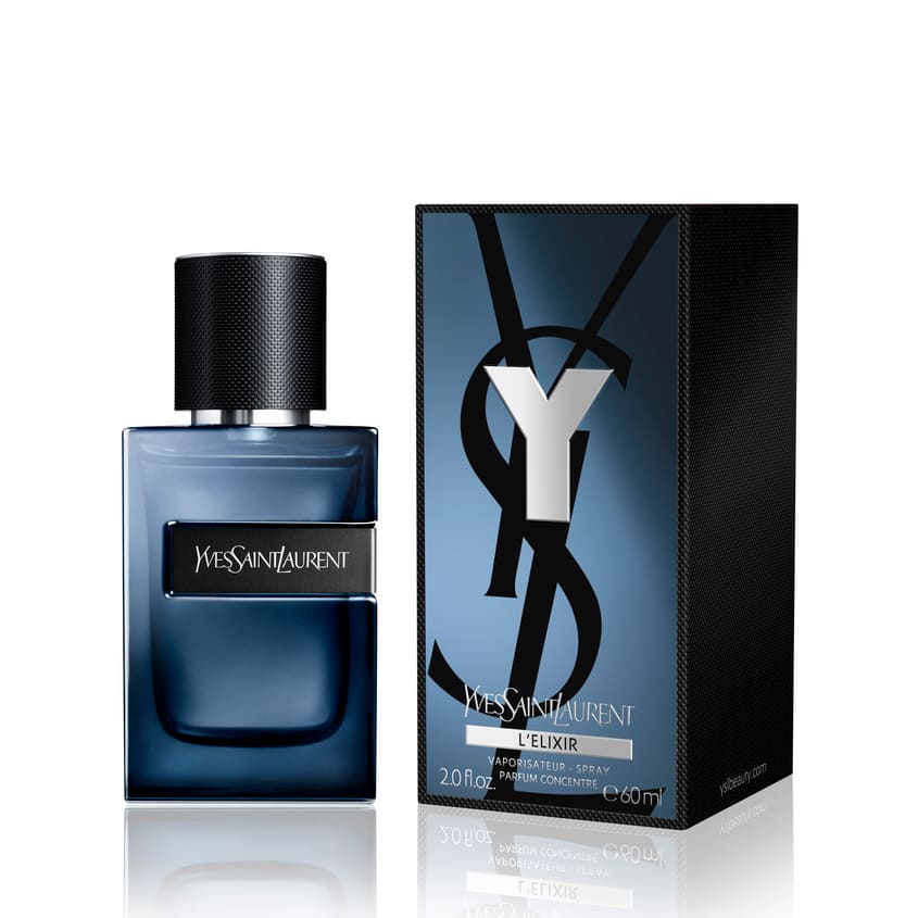 Yves Saint Laurent Y L’Elixir Parfum Concentré 60 ml box and perfume bottle for men