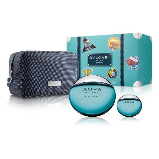 Bvlgari Aqva Pour Homme Marine - Set (edt/100ml + edt/mini/15ml + bag)